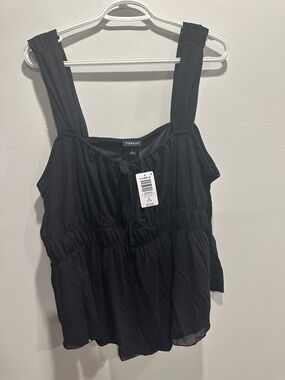 torrid Black Sleeveless Peplum Tank with Wide Straps